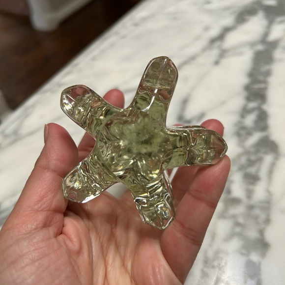 5.5” Vintage Clear Golden/Champagne Glass Christmas Tree - Picture 5 of 6